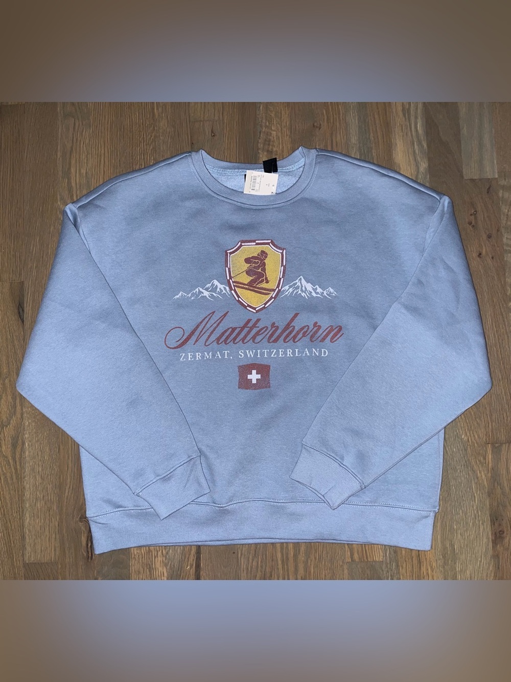 NWT Mad Engine Matterhorn Zermatt Switzerland Graphic Crewneck Sweatshirt S